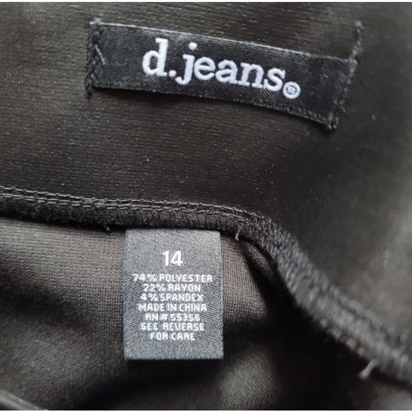 Women's d.jeans Black Faux Leather Skirt Size 14 - Picture 3 of 3